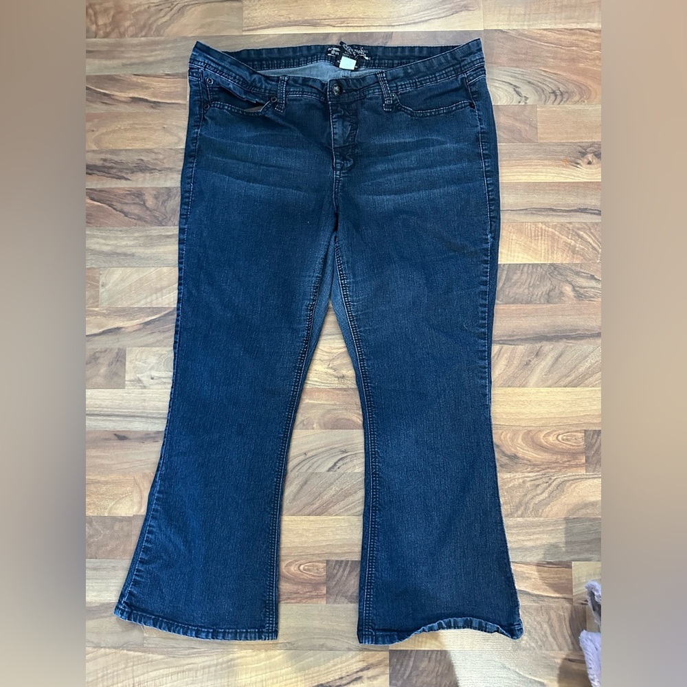 Classic Dark Blue Flare Jeans